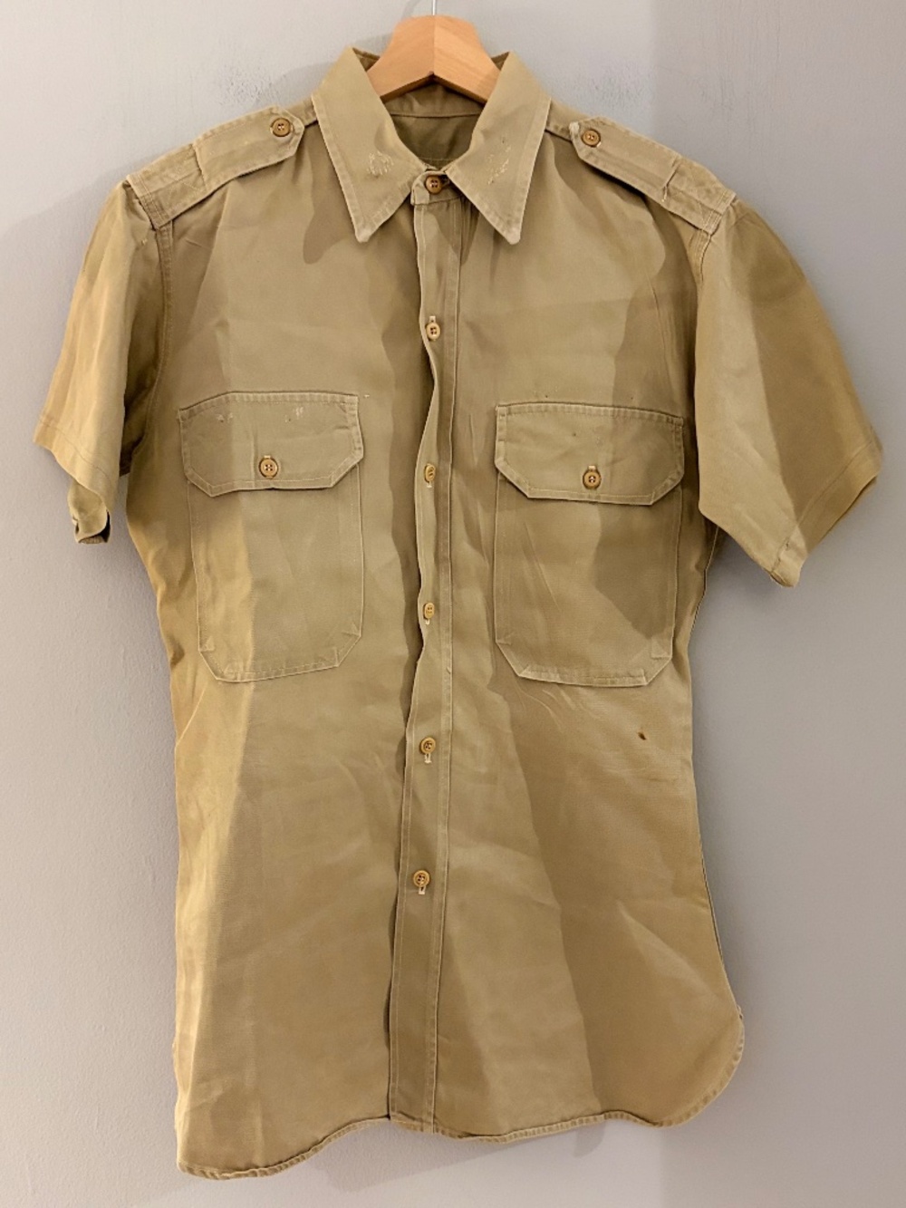 Vintage us military Korea war khaki shirt